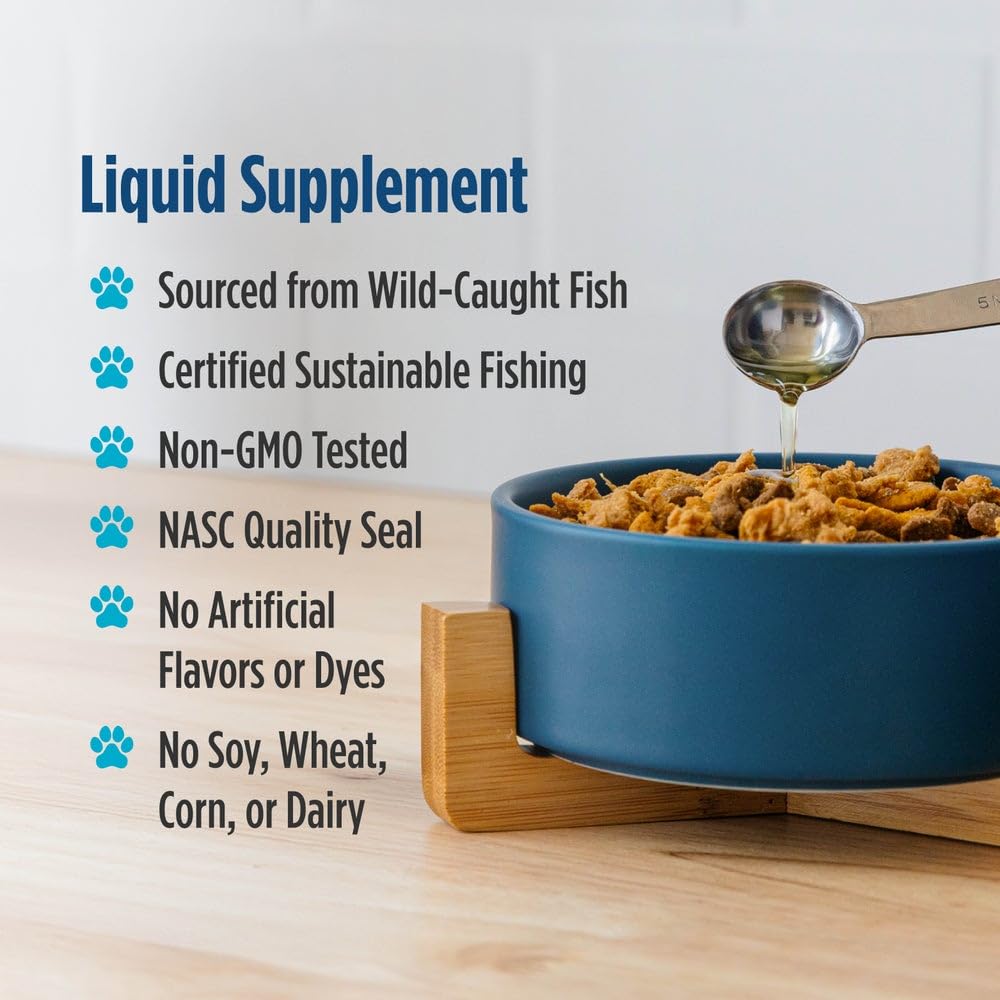 Nordic Naturals Omega-3 Pet, Unflavored - 16 oz - 1380 mg Omega-3 Per Teaspoon - Fish Oil for Large to Very Large Dogs with EPA & DHA - Promotes Heart, Skin, Coat, & Immune Health - TrustMedUSA