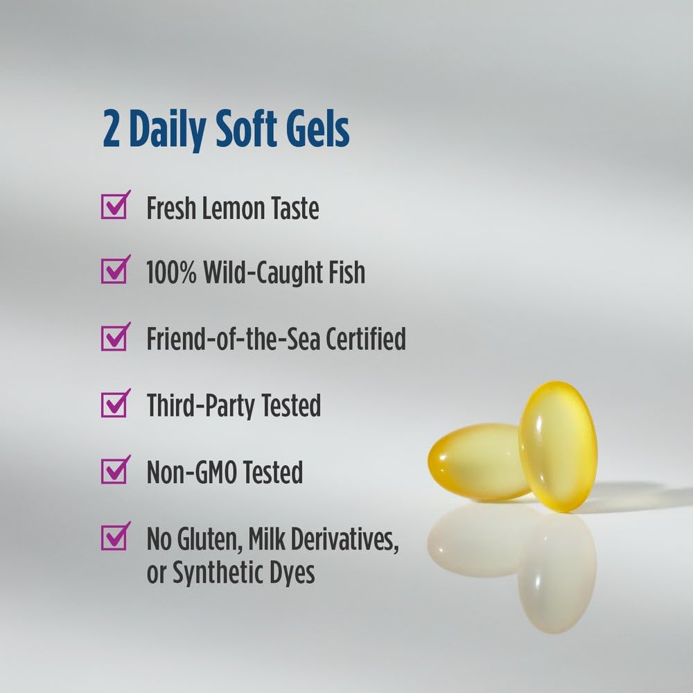 Nordic Naturals Postnatal Omega-3, Lemon - 60 Soft Gels - 1120 Total Omega-3 + 1000 IU Vitamin D3 - Formulated for New Moms; Supports Optimal Wellness, - TrustMedUSA