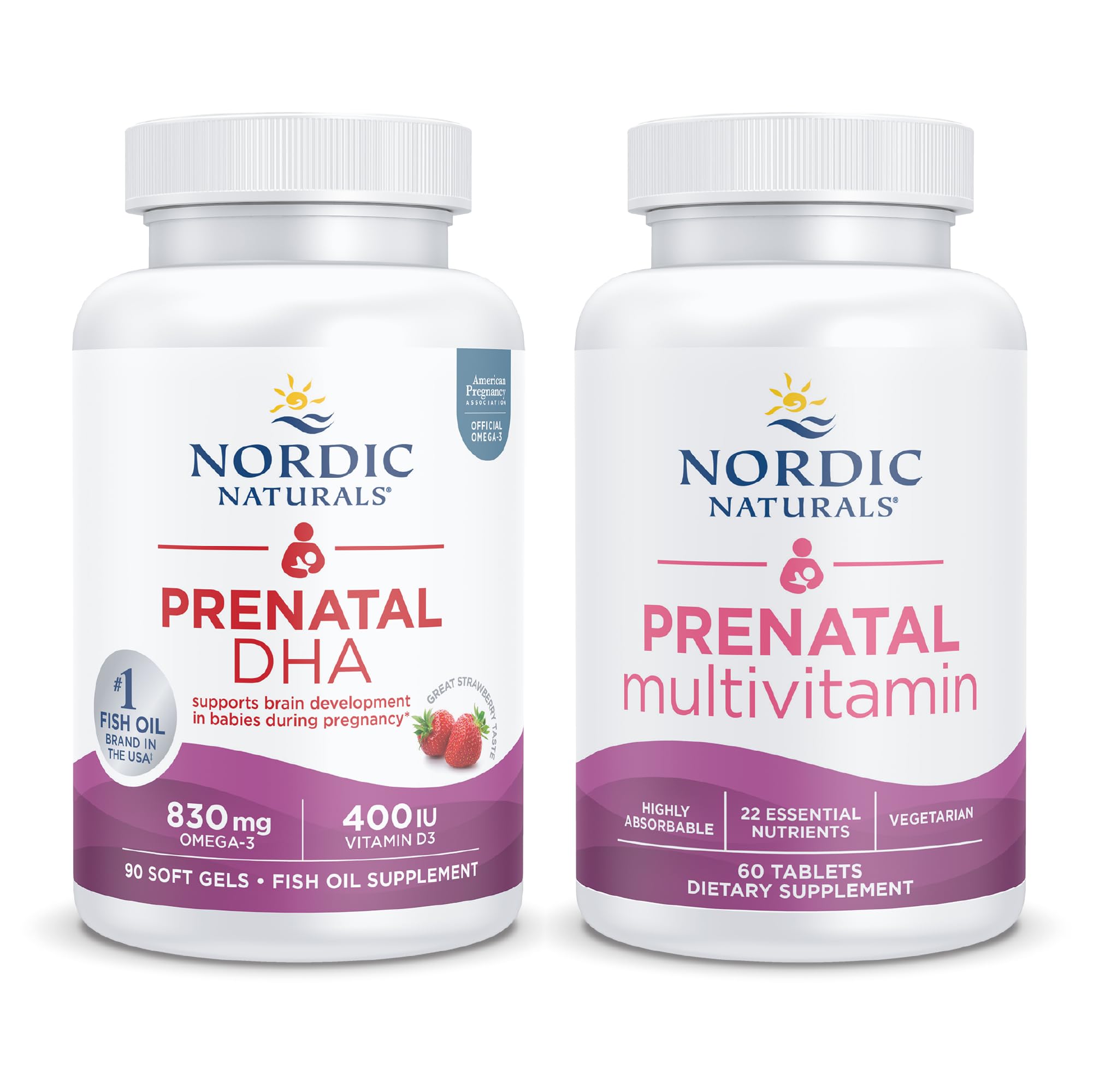 Nordic Naturals Prenatal Starter Pack - Prenatal DHA and Prenatal Multivitamin Tablets - TrustMedUSA
