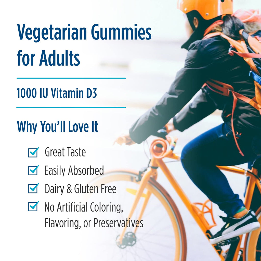 Nordic Naturals Pro Vitamin D3 Gummies, Wild Berry - 120 Gummies - 1000 IU Vitamin D3 - Great Taste - Healthy Bones, Mood & Immune System Function - Non-GMO - 120 Servings - TrustMedUSA