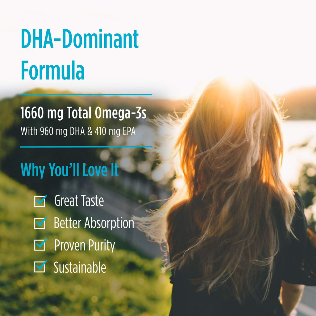Nordic Naturals ProDHA 1000, Strawberry - 120 Soft Gels - 1660 mg Omega-3 - High-Intensity DHA Formula for Neurological Health, Mood & Memory - Non-GMO - 60 Servings - TrustMedUSA