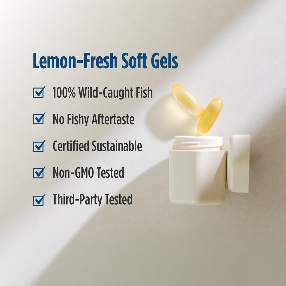 Nordic Naturals ProEPA, Lemon - 180 Soft Gels - 1210 mg Omega-3 - High-Intensity EPA Formula for Healthy Mood, Heart Health & Cellular Function - Non-GMO - 90 Servings - TrustMedUSA