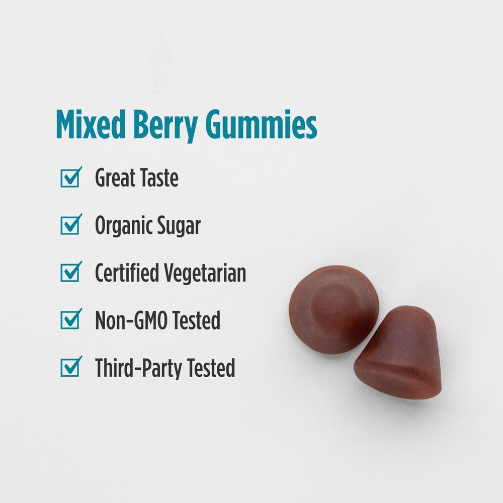 Nordic Naturals Stress Relief Gummies, Mixed Berry, 40 Gummy Supplements, Supports Daily Mood and Immune System Health, Non-GMO, Vegetarian, 20 Servings - TrustMedUSA