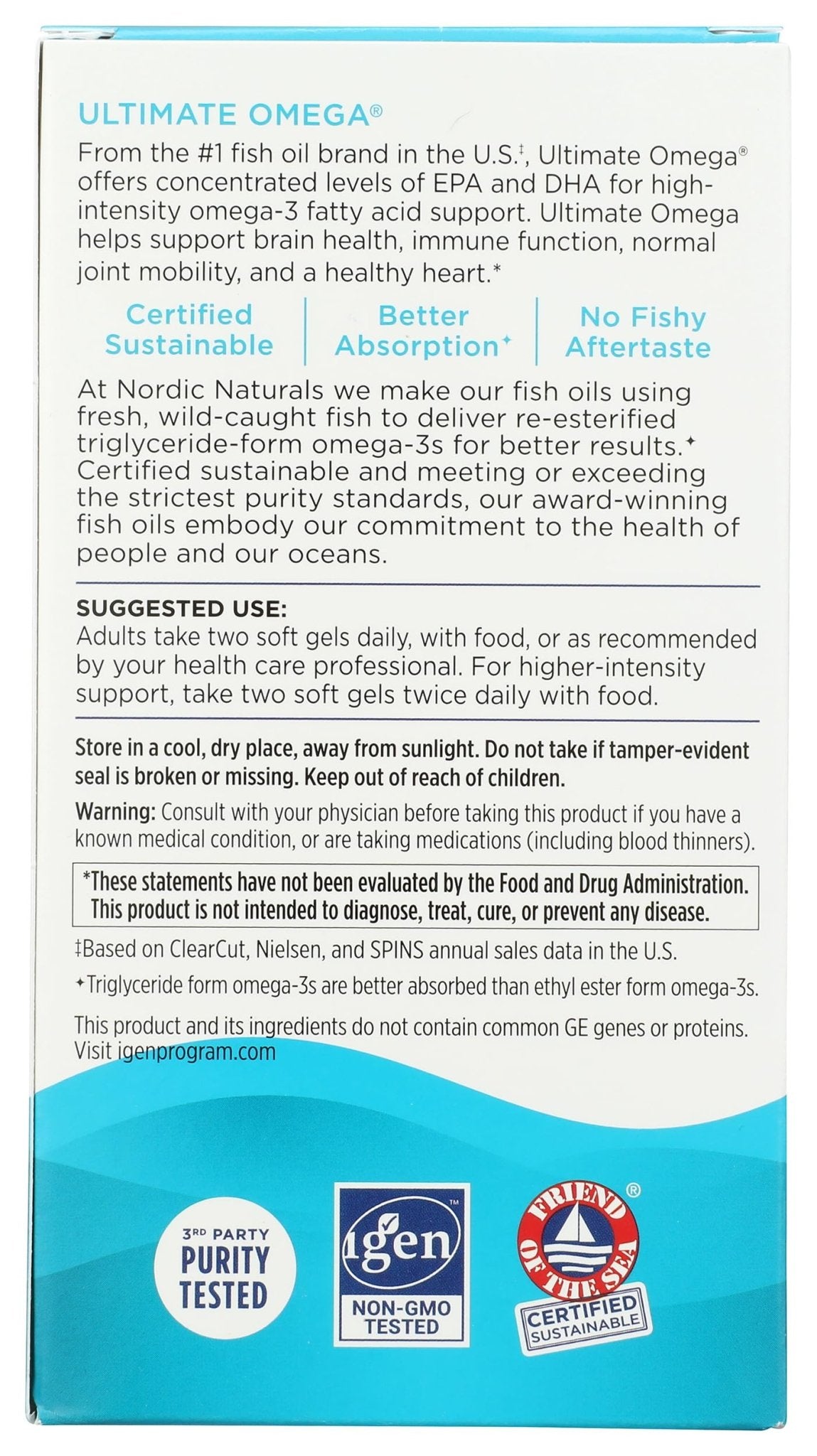 Nordic Naturals Ultimate Omega 1280 MG, 180 CT - TrustMedUSA
