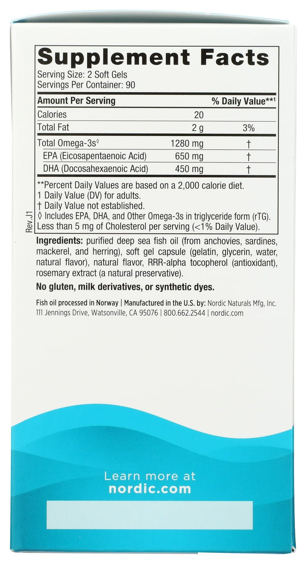 Nordic Naturals Ultimate Omega 1280 MG, 180 CT - TrustMedUSA