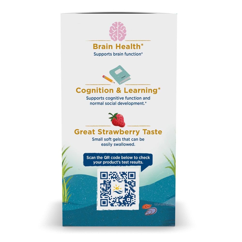 Nordic Naturals Ultimate Omega 2X Teen, Strawberry - 60 Mini Soft Gels - 1120 mg Total Omega-3s with EPA & DHA - Brain Health, Positive Mood, Social Development - TrustMedUSA