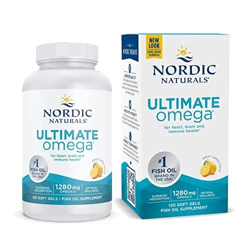 Nordic Naturals Ultimate Omega, Lemon Flavor - 120 Soft Gels - 1280 mg Omega-3 - TrustMedUSA