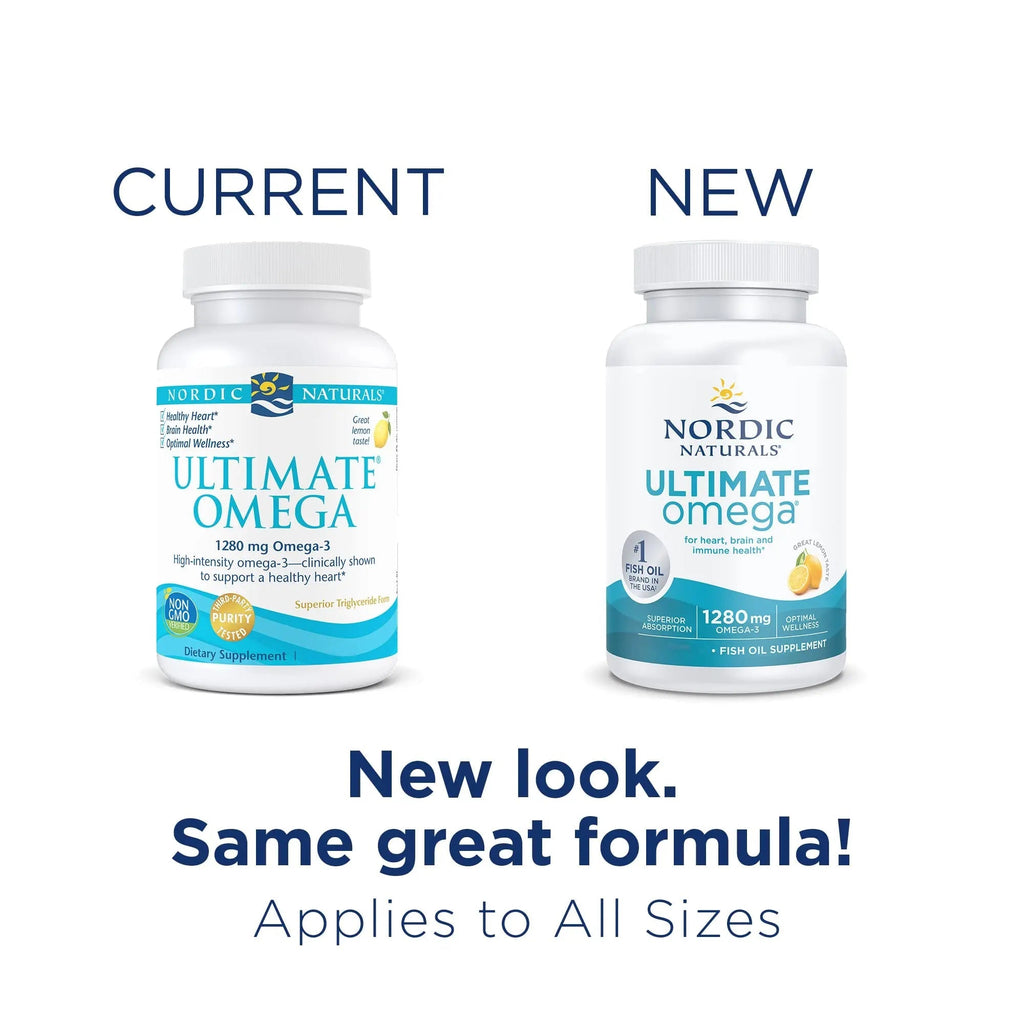 Nordic Naturals Ultimate Omega, Lemon Flavor - 210 Soft Gels - 1280 mg Omega-3 - High - TrustMedUSA