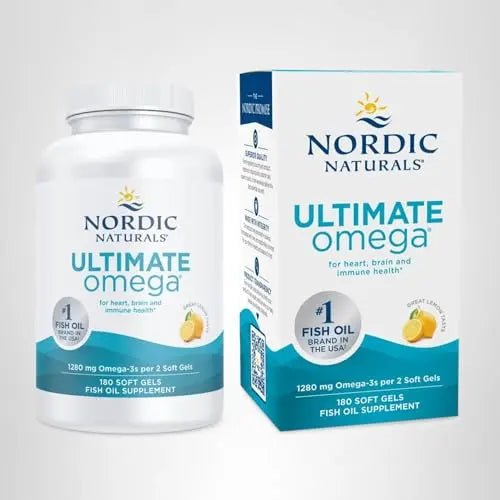 Nordic Naturals Ultimate Omega, Lemon Flavor - 90 Soft Gels - 1280 mg Omega-3 - High-Potency Omega-3 Fish Oil Supplement with EPA & DHA - TrustMedUSA