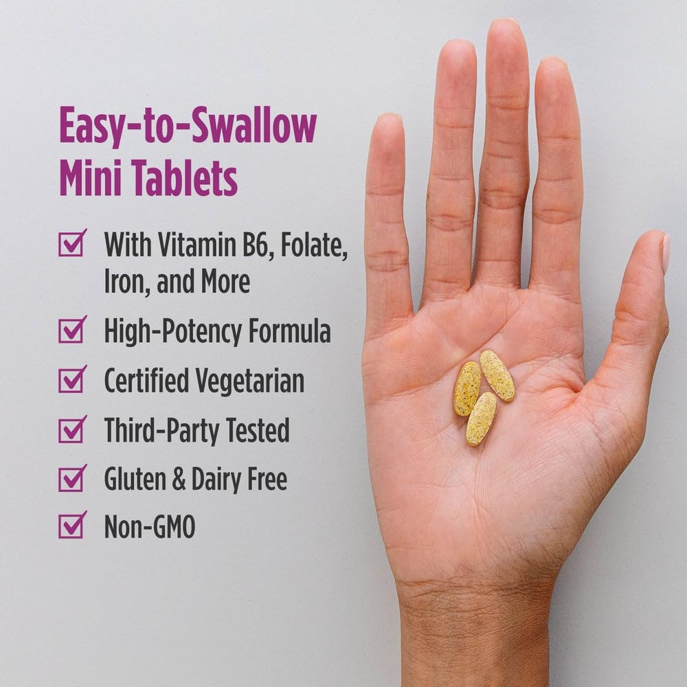 Nordic Naturals Vegetarian Prenatal Multivitamin Minis - 90 Easy to Swallow Tablets - Highly Absorbable Multivitamin and Mineral Supplement to Support Pregnancy - Non-GMO, 30 Servings - TrustMedUSA