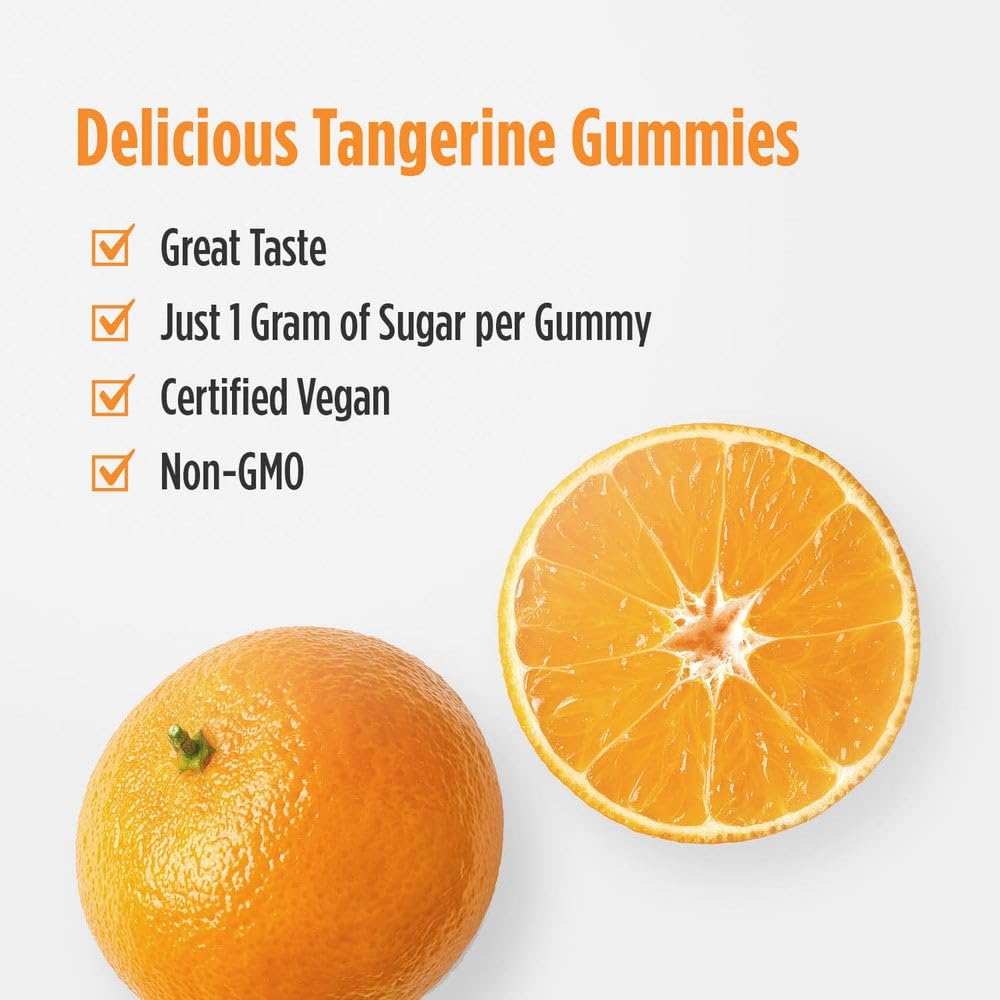 Nordic Naturals Vitamin C Extra Strength Gummies - Tangerine Flavor - 60 Gummies - 500 mg Vegan Vitamin C Supplement - TrustMedUSA