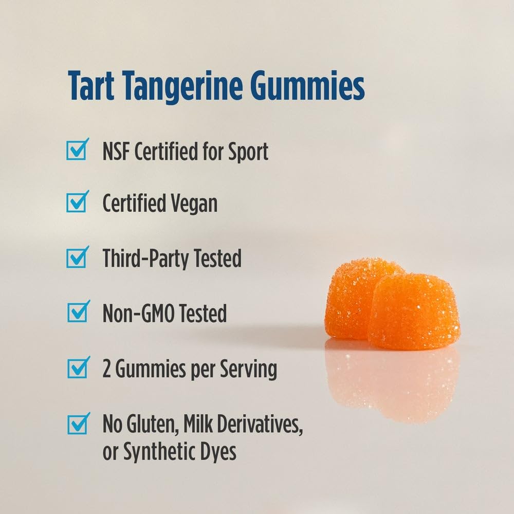 Nordic Naturals Vitamin C Gummies Sport, Tart Tangerine - 120 Gummies - 250 mg Vitamin C - Antioxidant Protection - NSF Certified - Non-GMO, Vegan - 60 Servings - TrustMedUSA