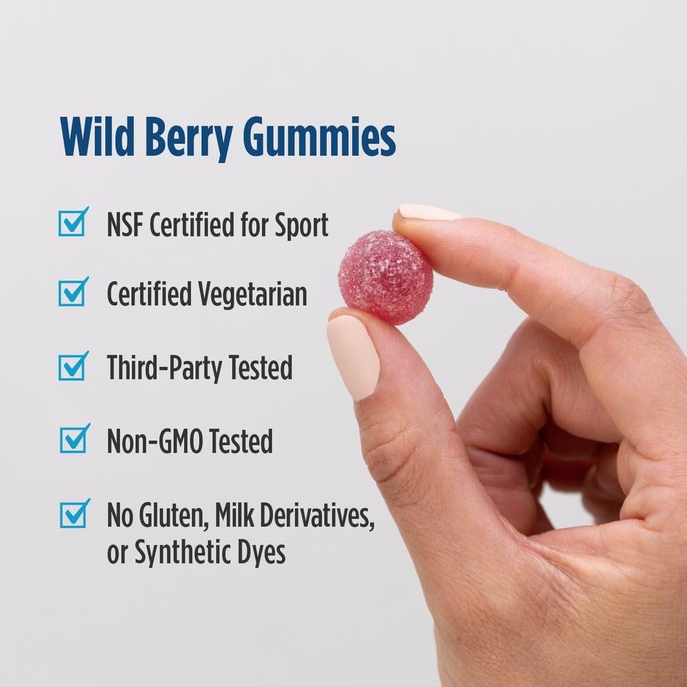 Nordic Naturals Vitamin D3 Gummies Sport, Wild Berry - 120 Gummies - 1000 IU Vitamin D3 - NSF Certified - Healthy Bones, Mood & Immune System Function - Non-GMO - 120 Servings - TrustMedUSA