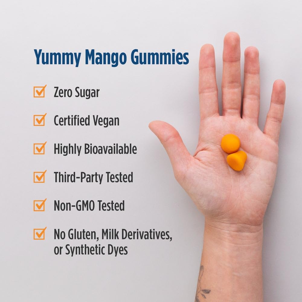 Nordic Naturals Zero Sugar Curcumin Gummies, Mango - 60 Gummies - 200 mg Optimized Curcumin Extract - Great Taste - Antioxidant Support, Healthy Metabolic Balance - Non-GMO, Vegan - 30 Servings - TrustMedUSA