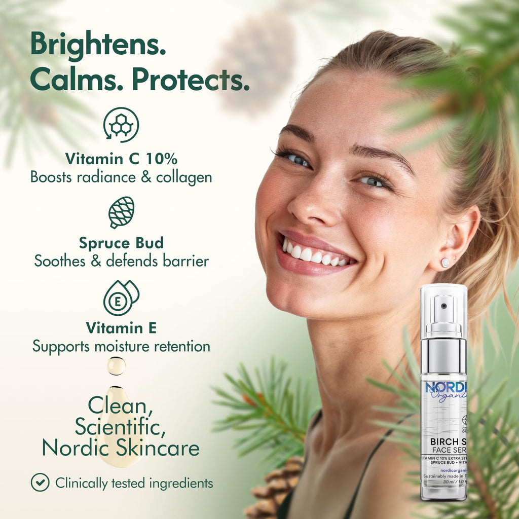 Nordic Organic Birch Sap Face Mist – COSMOS Certified Organic Formula with Hyaluronic Acid & Chaga Mushroom, Fragrance Free, Made in Finland 3.38 oz (100 ml), 1 Bottle - TrustMedUSA
