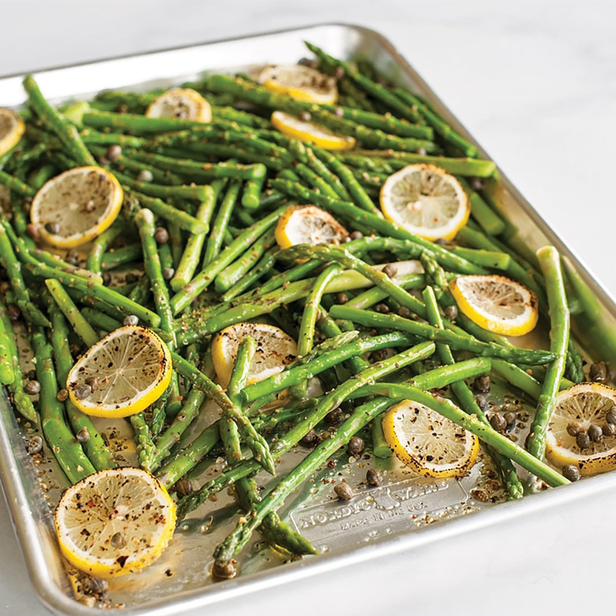 Nordic Ware Naturals 3 Piece Set - USA Made Aluminum Commercial Quality Sheet Pan for Baking or Roasting, Encapsulated Galvanized Steel Rim Prevents Warping; Half Sheet, Jelly Roll and Quarter Sheet - TrustMedUSA