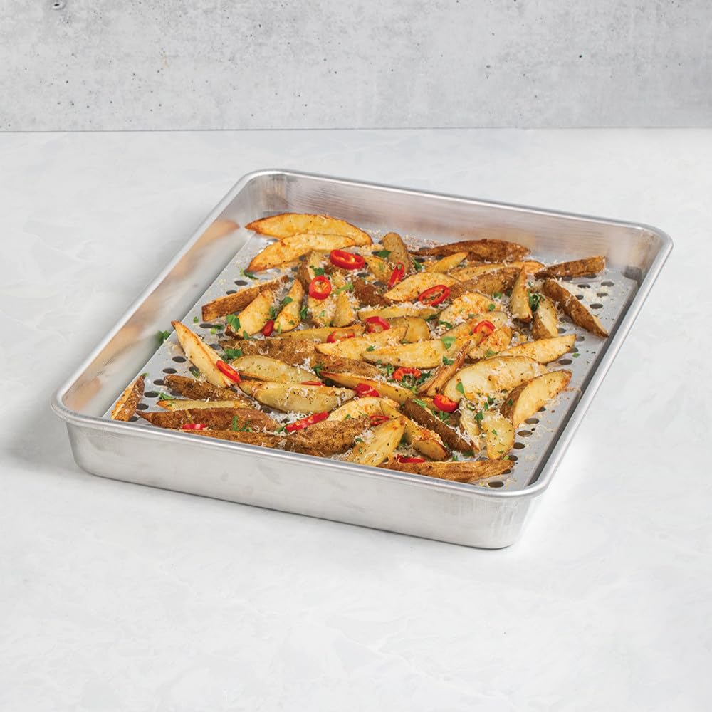 Nordic Ware Naturals High Sided Half Sheet Pan with Multi-Purpose Oven and Cooling Rack - TrustMedUSA