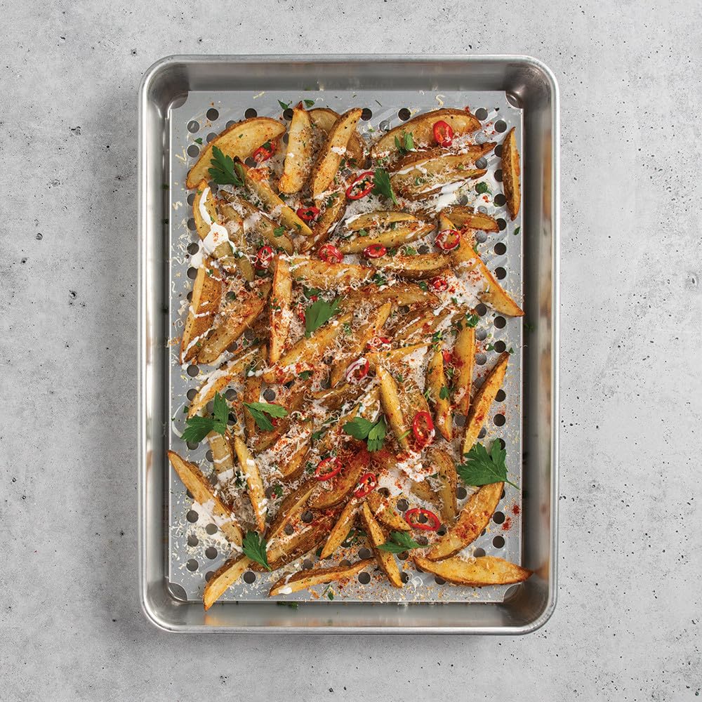 Nordic Ware Naturals High Sided Half Sheet Pan with Multi-Purpose Oven and Cooling Rack - TrustMedUSA