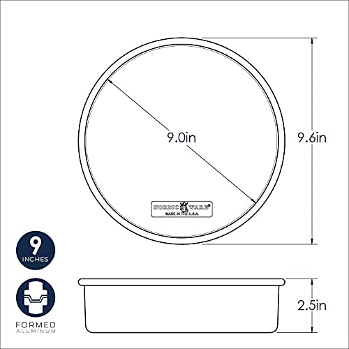 Nordic Ware Naturals Round Cake Pan, 9-Inch 2-Pack - TrustMedUSA