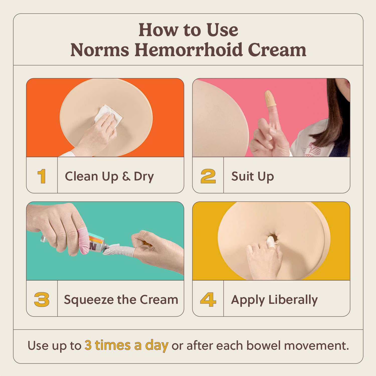 Norms Squeezies Lidocaine Hemorrhoid Cream, Discreet Single Use Travel Packets, 5% Lidocaine, Phenylephrine, Aloe and Glycerin – Numbing, Soothing & Swelling Relief On the Go, 5 Count - TrustMedUSA