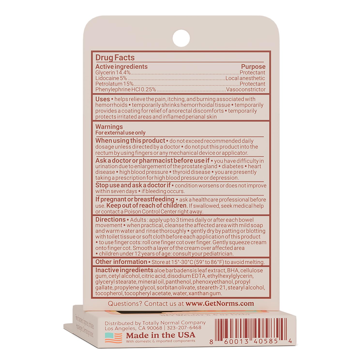 Norms Squeezies Lidocaine Hemorrhoid Cream, Discreet Single Use Travel Packets, 5% Lidocaine, Phenylephrine, Aloe and Glycerin – Numbing, Soothing & Swelling Relief On the Go, 5 Count - TrustMedUSA