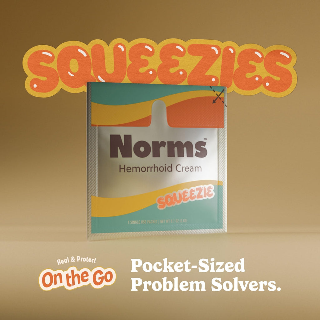 Norms Squeezies Lidocaine Hemorrhoid Cream, Discreet Single Use Travel Packets, 5% Lidocaine, Phenylephrine, Aloe and Glycerin – Numbing, Soothing & Swelling Relief On the Go, 5 Count - TrustMedUSA
