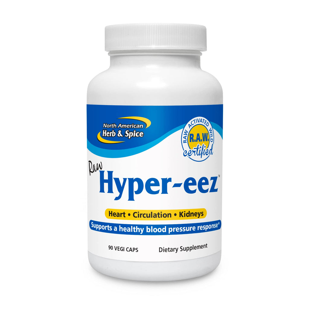 NORTH AMERICAN HERB & SPICE Hyper-eeZ - 90 Vegi Caps - Herbs, Spices, Flowers, Berry Blend - Blood Pressure & Circulation Support - Assists with Heart, Circulation, Kidneys - Non-GMO - 90 Servings - TrustMedUSA