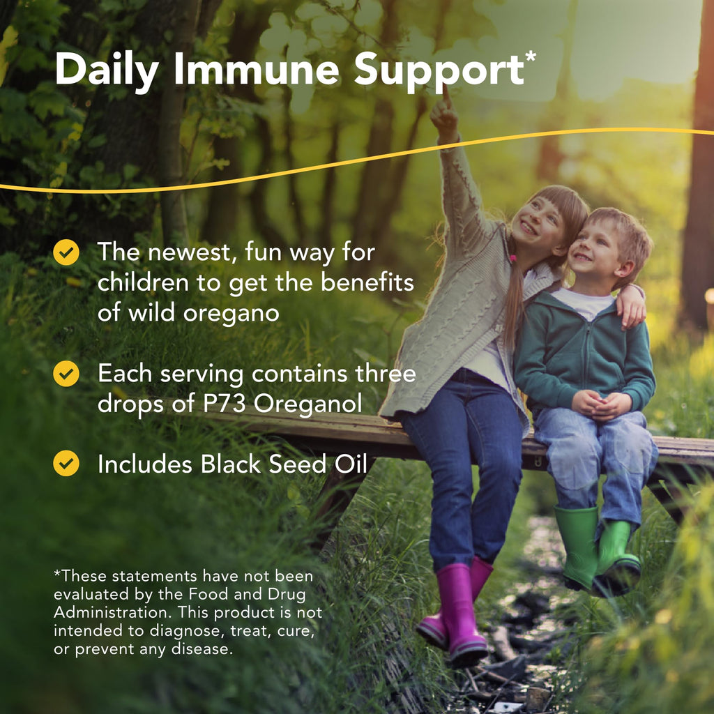 NORTH AMERICAN HERB & SPICE kid-e-kare Yummy Gummy Cherry Bears - 60 Real Cherry Gummies - Daily Immune Support for Children - With P73 Oreganol & Black Seed Oil - Non-GMO - 30 Servings - TrustMedUSA