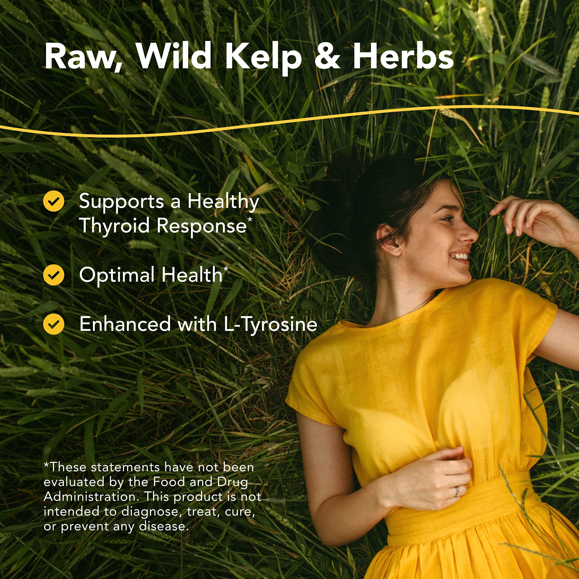 NORTH AMERICAN HERB & SPICE Thyroset - 90 Capsules - Wild Kelp & Herbs Blend - Healthy Thyroid Support - Contains Trace Minerals, Natural Iodine, Antioxidants & Amino Acids - 45 Servings - TrustMedUSA