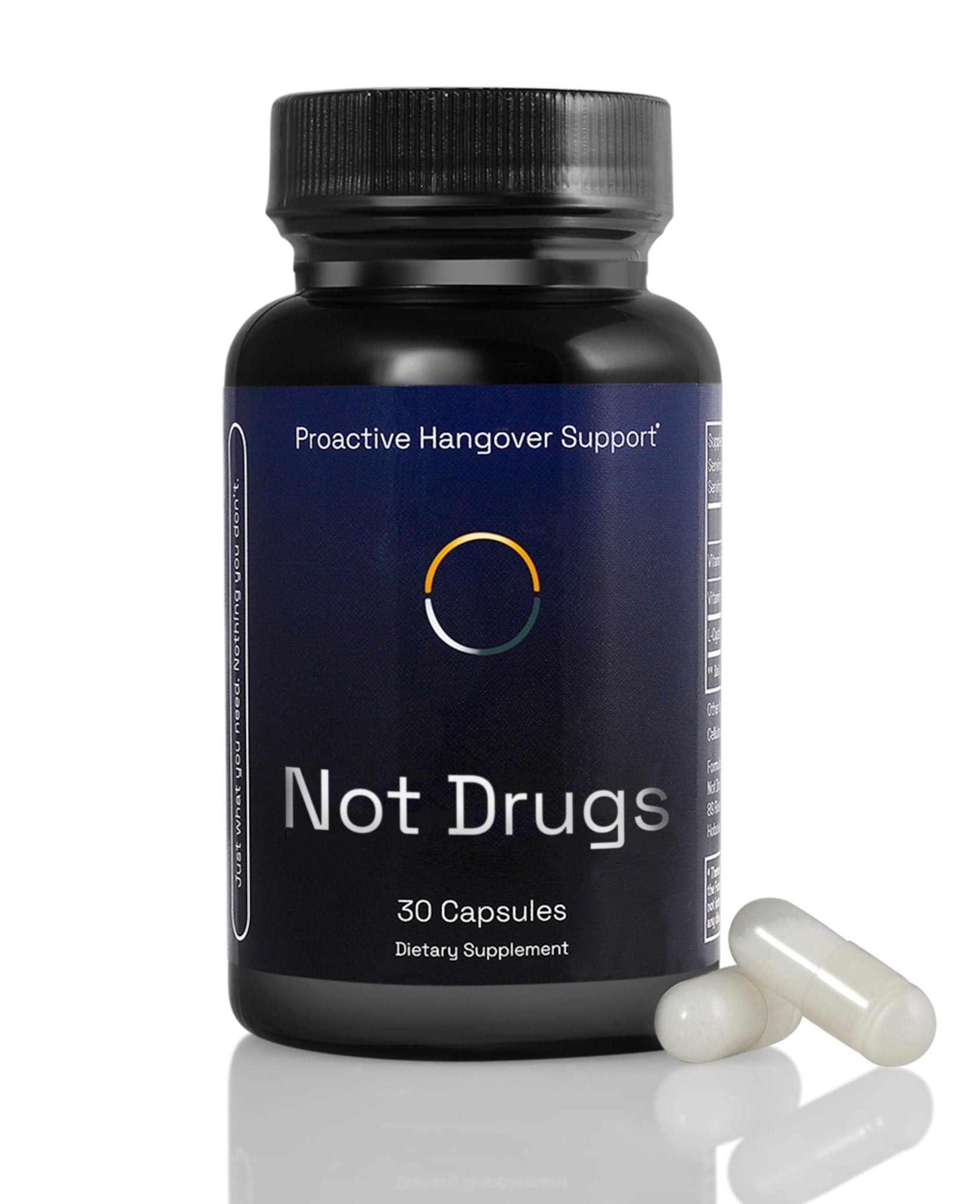 Not Drugs Proactive Hangover Support that Actually Works | Effective, Affordable & Backed by Science | 30 Capsules | 30 Doses | L-Cysteine, Vitamin B6, Vitamin C - TrustMedUSA