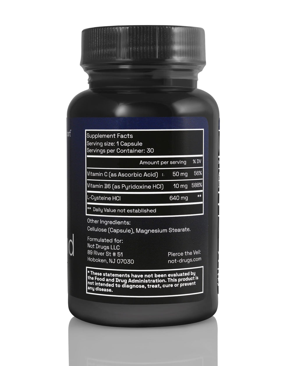 Not Drugs Proactive Hangover Support that Actually Works | Effective, Affordable & Backed by Science | 30 Capsules | 30 Doses | L-Cysteine, Vitamin B6, Vitamin C - TrustMedUSA