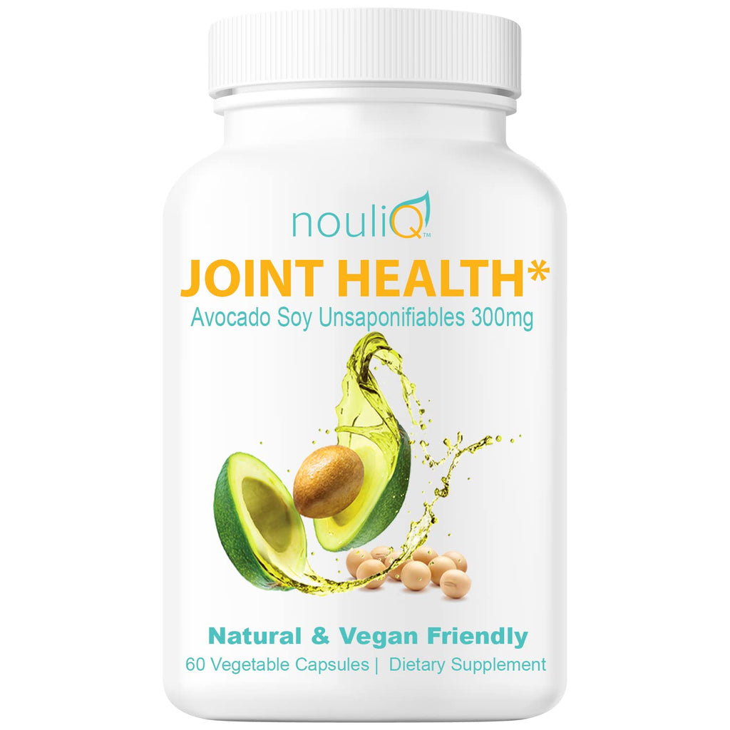 NOULIQ Natural & Vegan-Friendly Joint Health Supplement, Avocado Soy Unsaponifiables 300mg, Non-GMO, Free of Any Gluten, Artificial Colors or Flavors, Dairy and Shellfish, 60 Day Supply. - TrustMedUSA