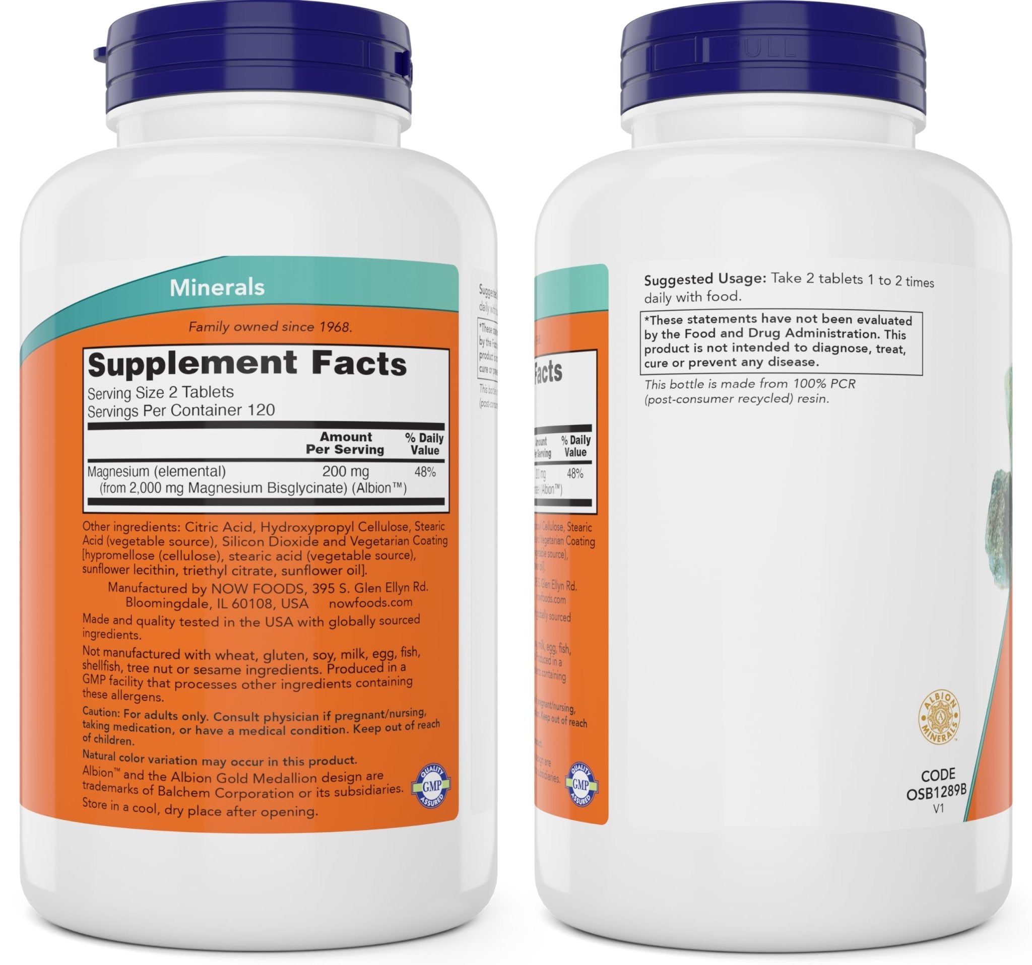 Now Foods Magnesium Glycinate, 240 Tablets - Supports Healthy Muscle and Nerve Functions - Non-GMO - TrustMedUSA