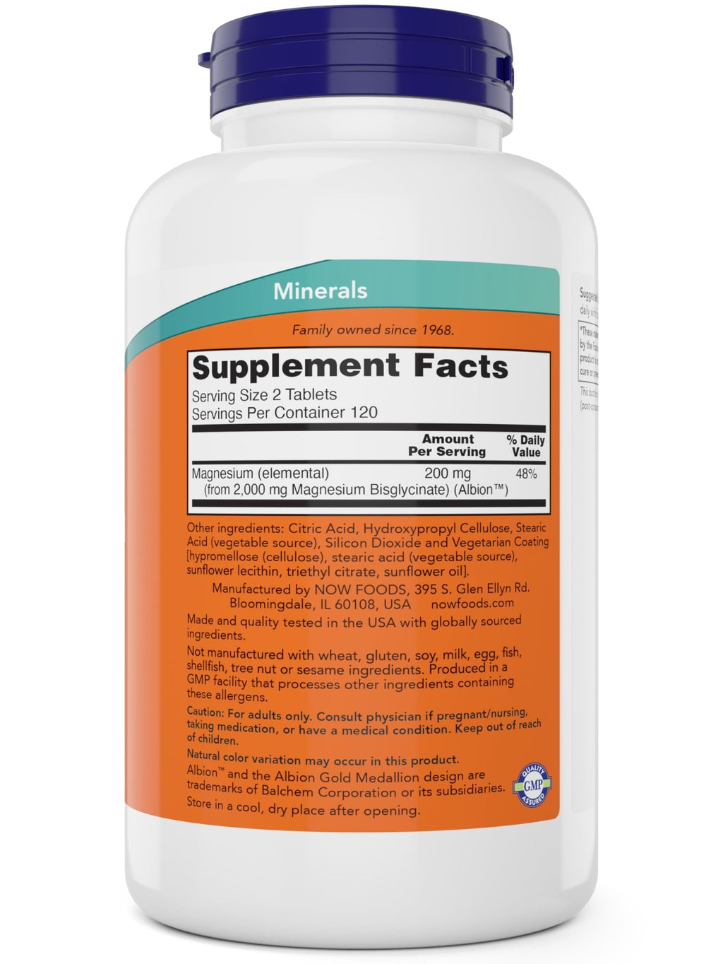Now Foods Magnesium Glycinate, 240 Tablets - Supports Healthy Muscle and Nerve Functions - Non-GMO - TrustMedUSA
