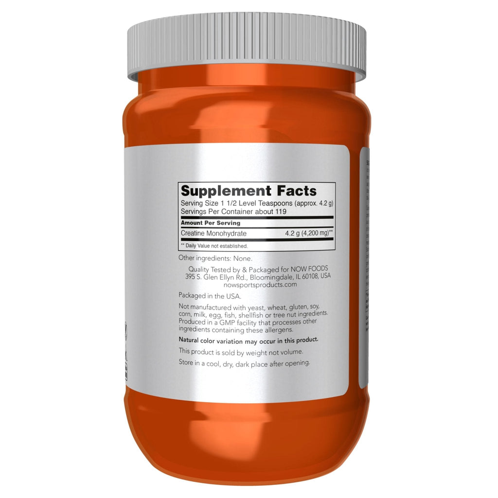 NOW Foods Sports Nutrition, Micronized Creatine Powder 500 g, Mass Building*/Energy Production*, 1.1-Pound - Maple Wellness Supplements