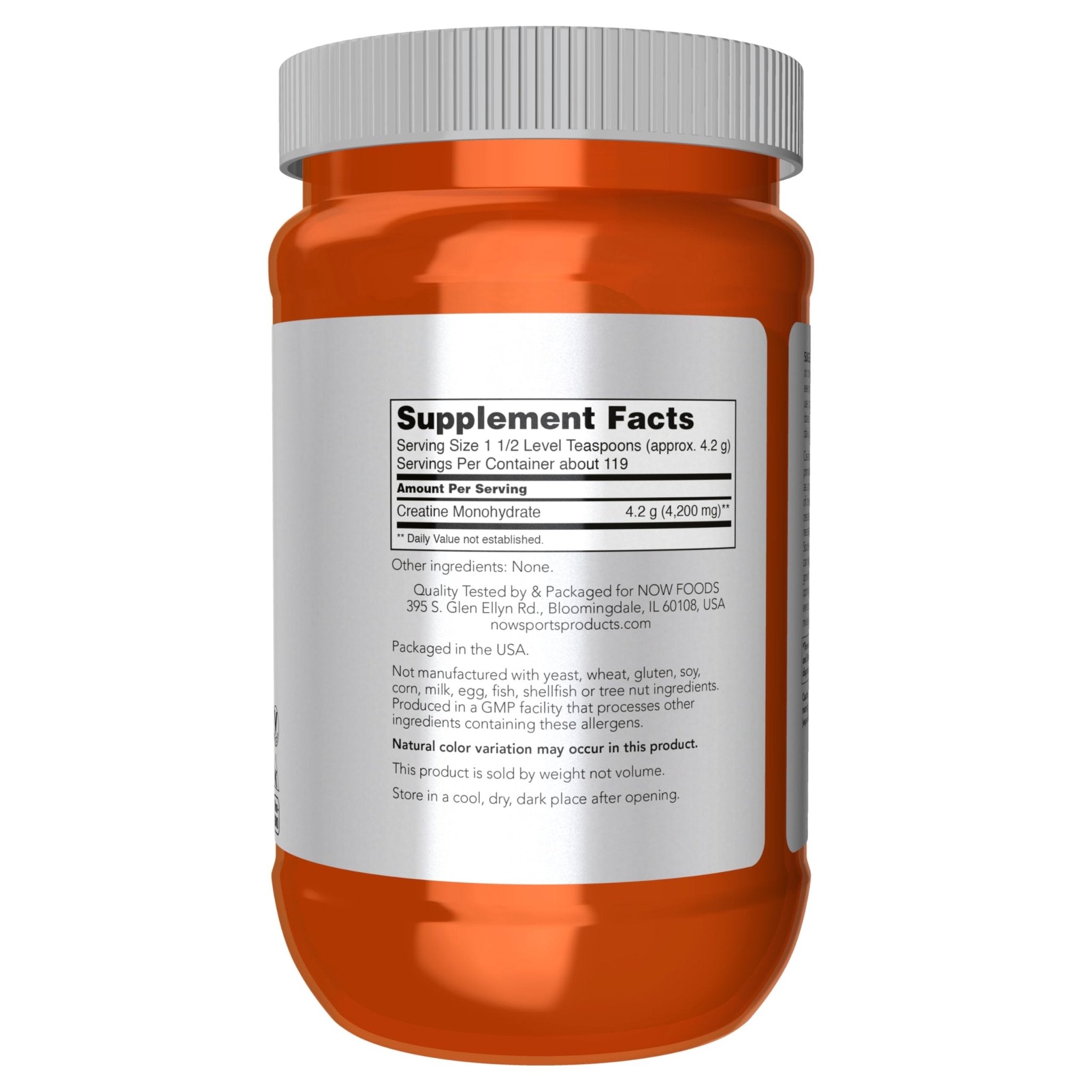 NOW Foods Sports Nutrition, Micronized Creatine Powder 500 g, Mass Building*/Energy Production*, 1.1-Pound - Maple Wellness Supplements