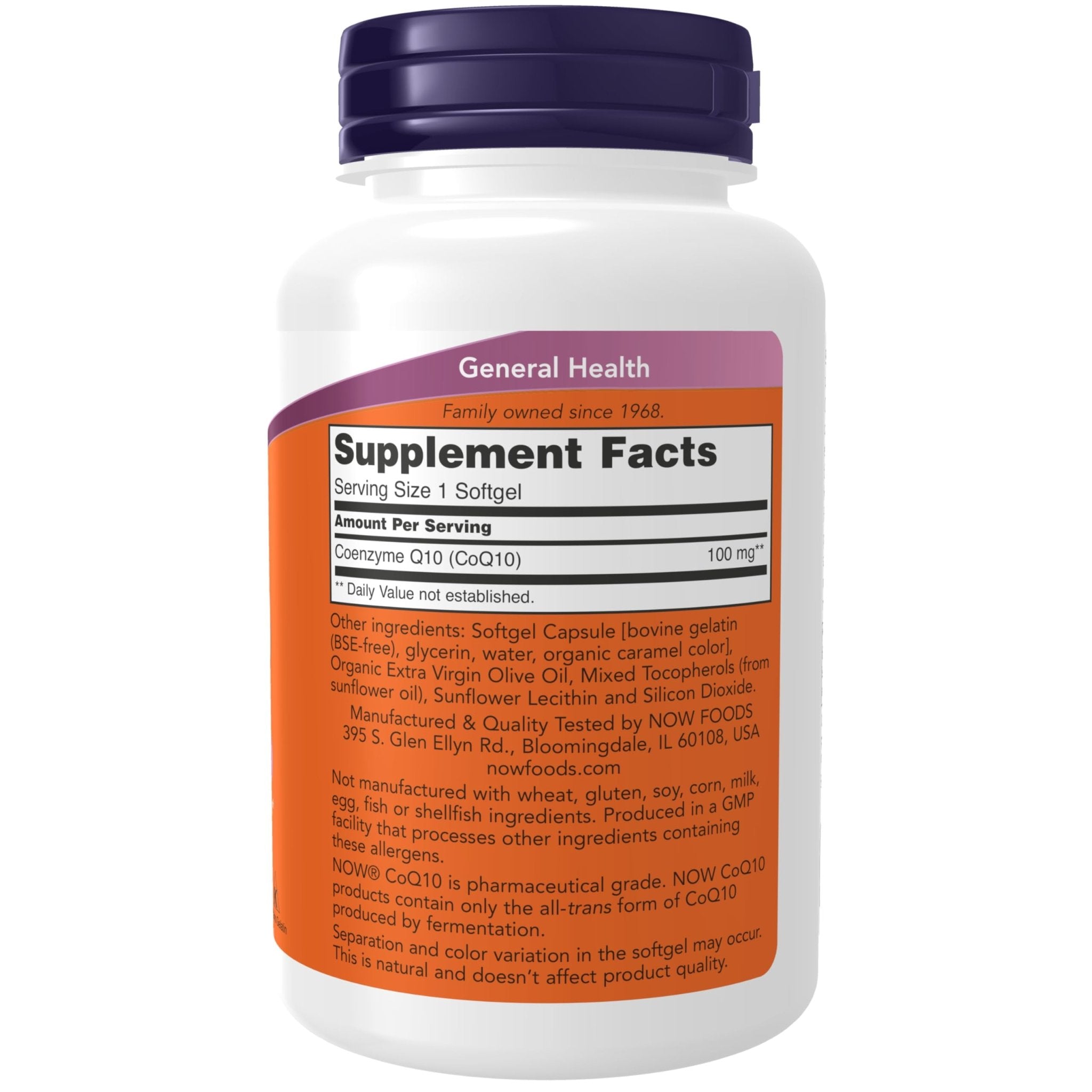 NOW Foods Supplements, CoQ10 (Coenzyme Q10) 100 mg, Pharmaceutical Grade, Cardiovascular Health*, 150 Softgels - Maple Wellness Supplements