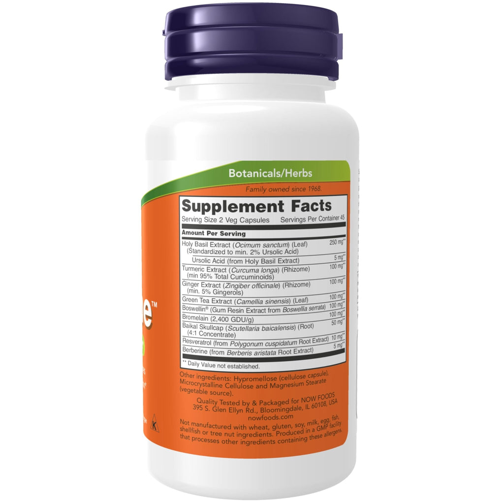 NOW Foods Supplements, D-Flame™ with a Blend of Complementary Herbs, Overexertion Support*, 90 Veg Capsules - TrustMedUSA