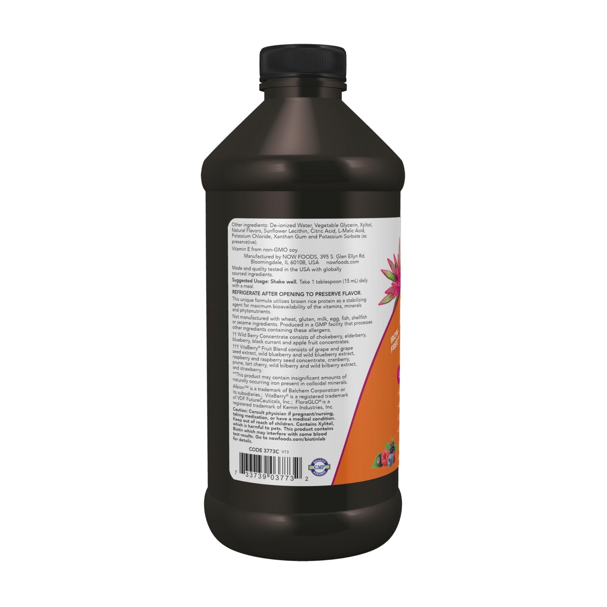NOW Foods Supplements, Liquid Multi, Fast Absorption, Liquid Vitamin & Mineral, Wild Berry Flavor, 16-Ounce - TrustMedUSA