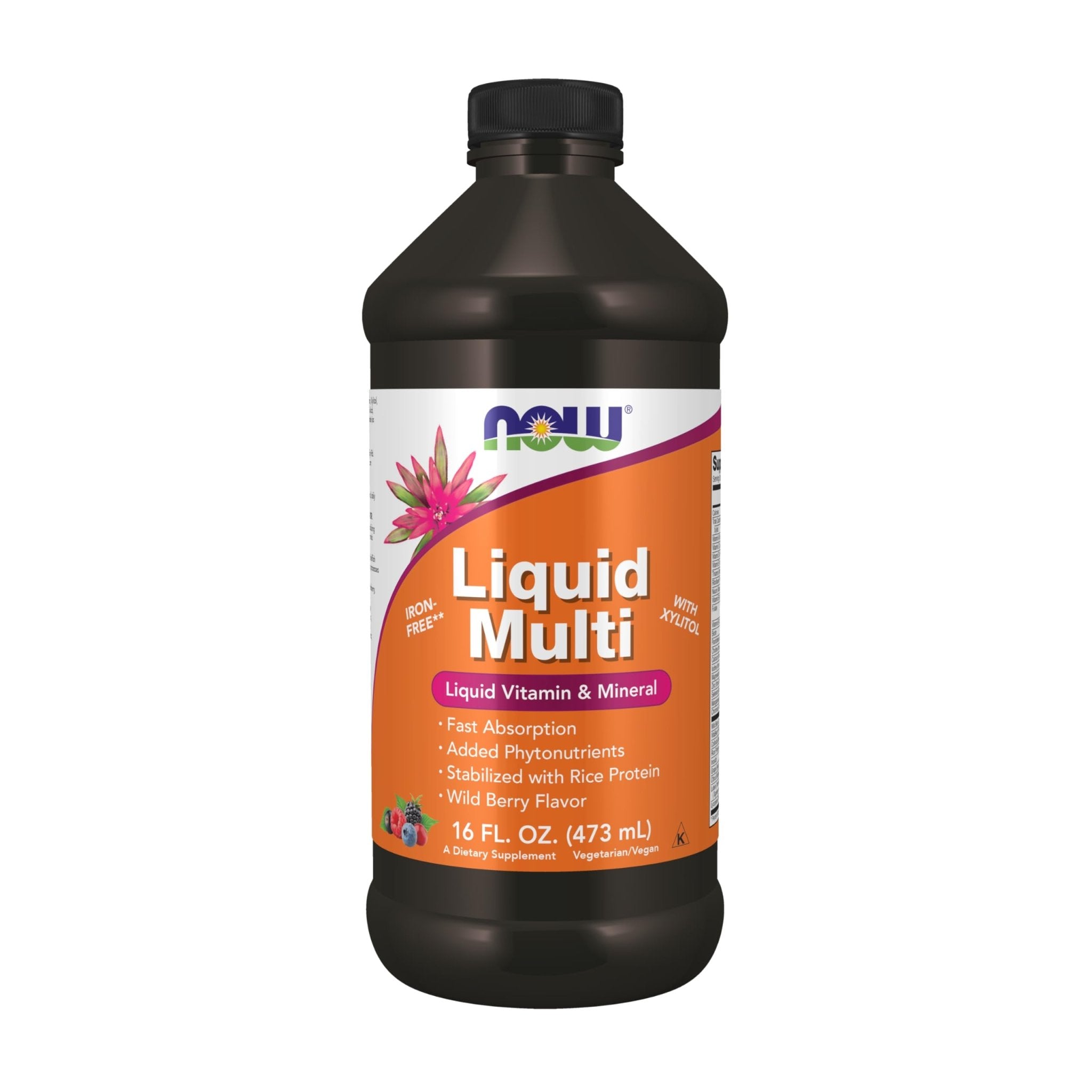 NOW Foods Supplements, Liquid Multi, Fast Absorption, Liquid Vitamin & Mineral, Wild Berry Flavor, 16-Ounce - TrustMedUSA