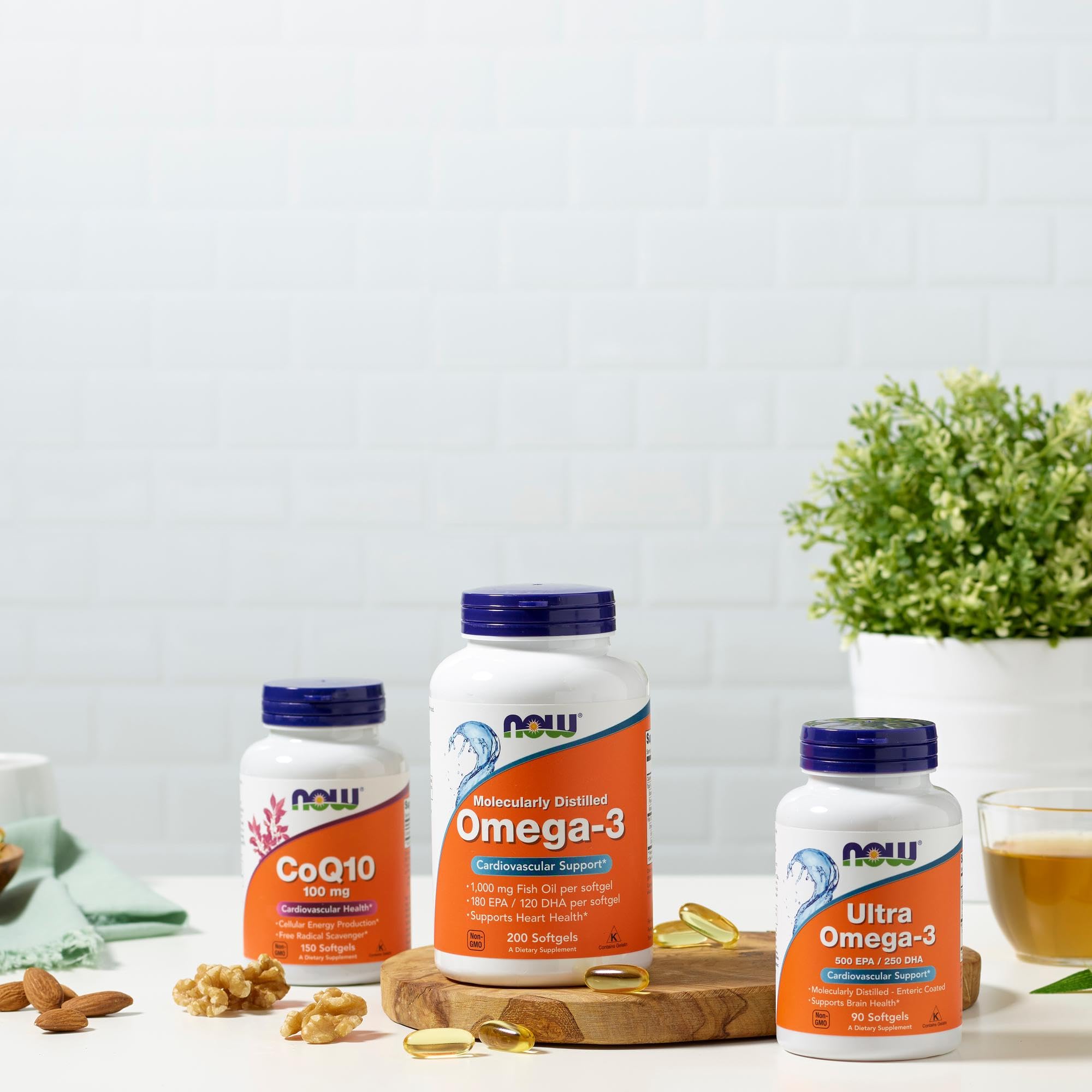NOW Foods Supplements, Omega-3 180 EPA / 120 DHA, Molecularly Distilled, Cardiovascular Support*, 200 Softgels - TrustMedUSA