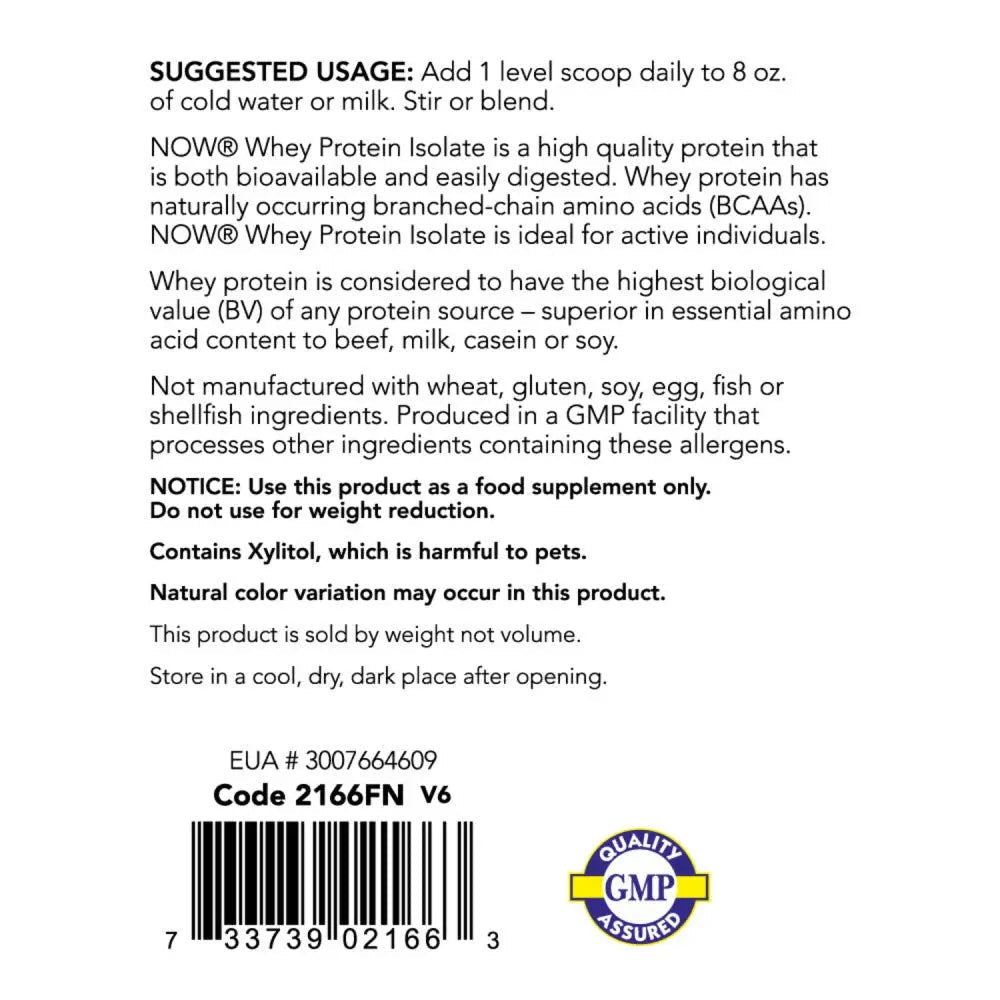 NOW Sports Nutrition, Whey Protein Isolate, 25 G With BCAAs, Creamy Chocolate Powder - TrustMedUSA