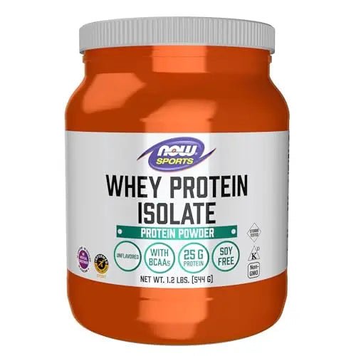 NOW Sports Nutrition, Whey Protein Isolate, 25 g With BCAAs, Unflavored Powder - TrustMedUSA