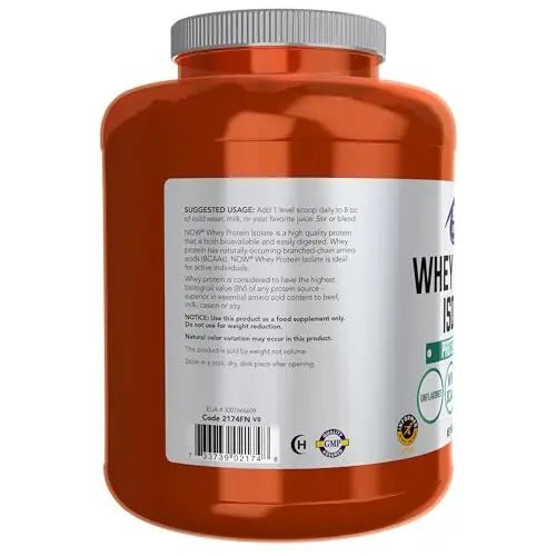 NOW Sports Nutrition, Whey Protein Isolate, 25 g With BCAAs, Unflavored Powder - TrustMedUSA