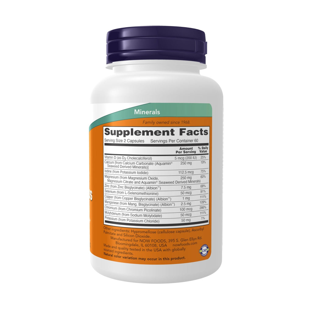 NOW Supplements, Full Spectrum Mineral Caps, Multi Mineral Formula, 120 Veg Capsules - TrustMedUSA
