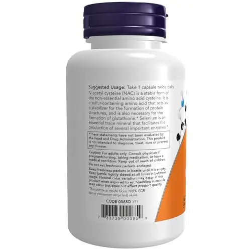 NOW Supplements, NAC (N-Acetyl Cysteine) 600 mg with Selenium & Molybdenum - TrustMedUSA