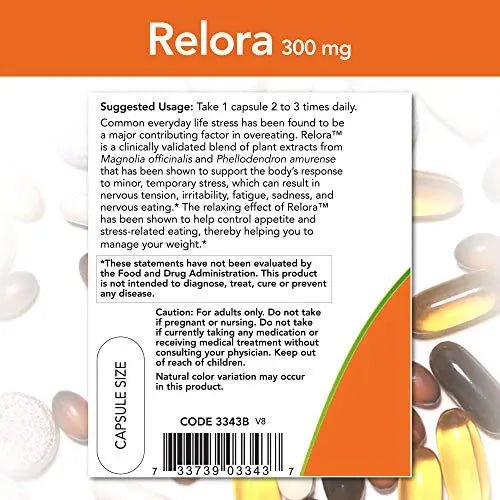 NOW Supplements, Relora 300 mg (a Blend of Plant Extracts from Magnolia officinalis - TrustMedUSA