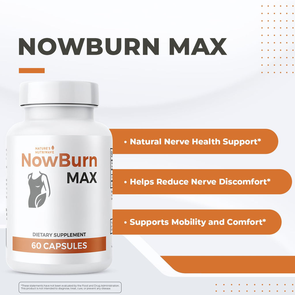 NowBurn Max – Natural Capsule Supplement with Garcinia Cambogia – Non-GMO, Easy to Take, Manufactured in USA in GMP-Certified Facility – 60 Capsules, 1 Month Supply - TrustMedUSA