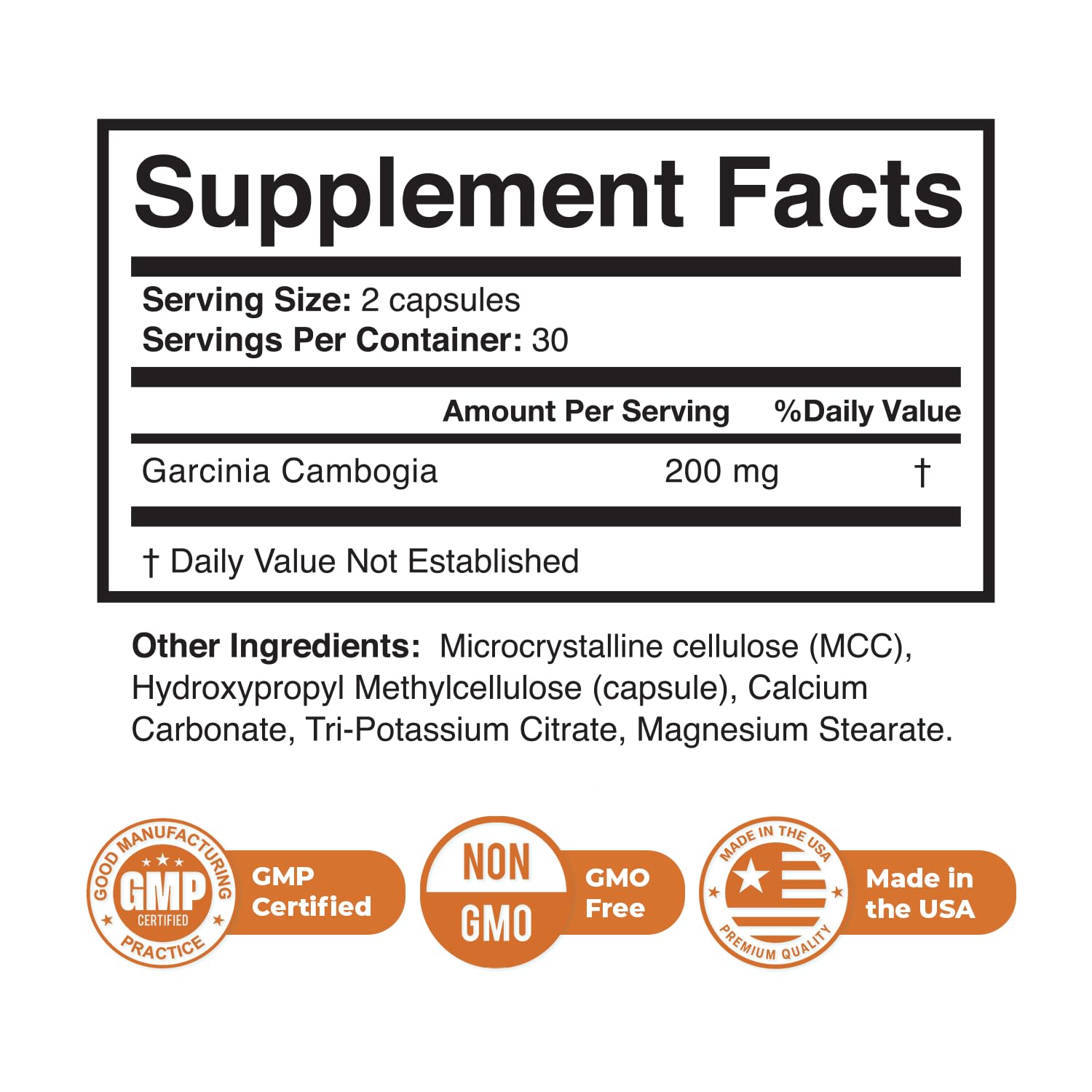 NowBurn Max – Natural Capsule Supplement with Garcinia Cambogia – Non-GMO, Easy to Take, Manufactured in USA in GMP-Certified Facility – 60 Capsules, 1 Month Supply - TrustMedUSA
