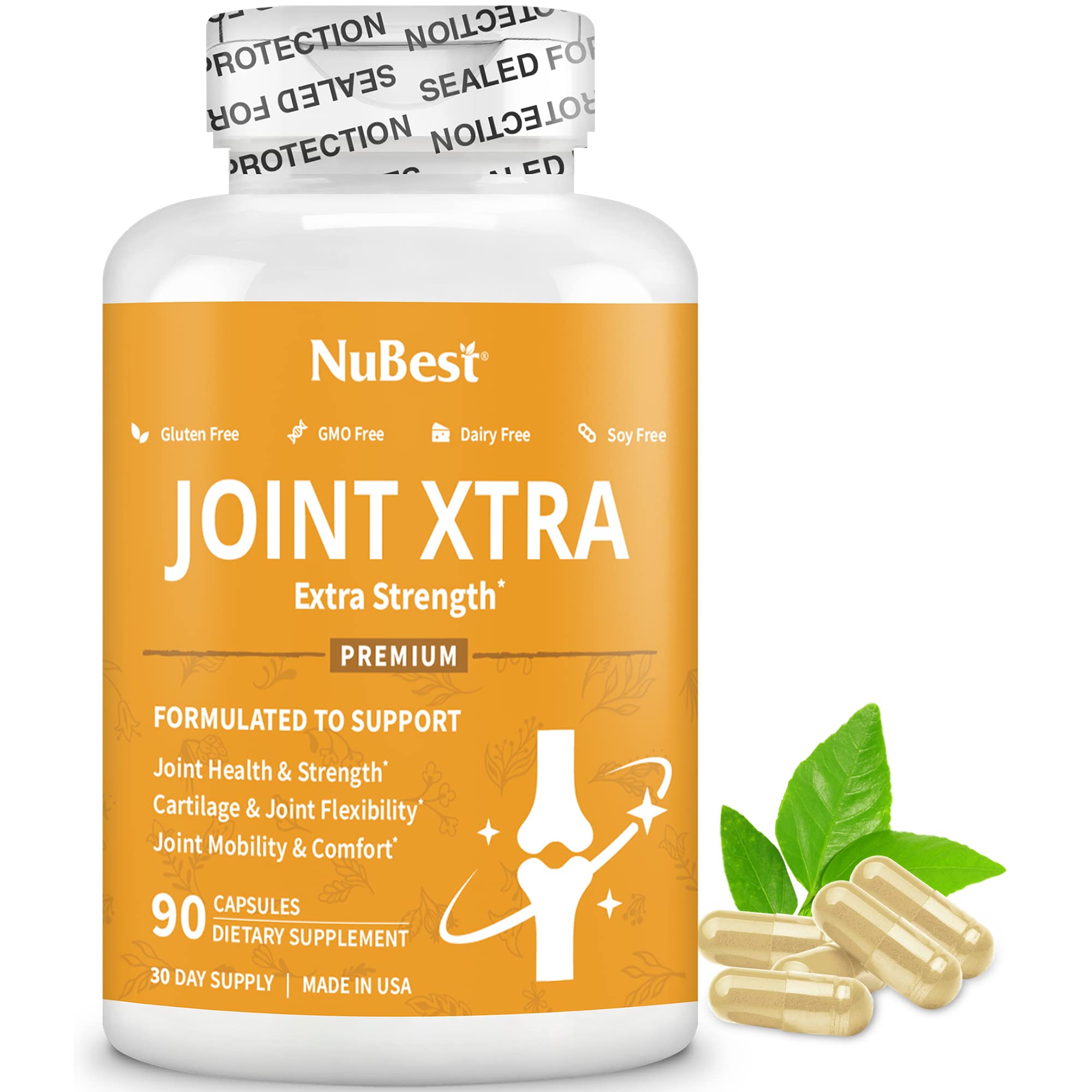 NuBest Joint Xtra - Joint Support Supplement | Joint Health Formula with Triple Joint Strength - Glucosamine, Chondroitin, Turmeric, MSM | 1 Month Supply - TrustMedUSA